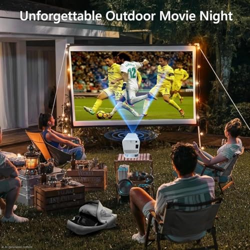 Image of Thunder Pro Smart Projector | Native 1080p Full HD, 4K Supported | Auto Focus | Android 13 | WiFi 6 & Bluetooth | Built-in Speaker | 1GB RAM + 8GB Storage | Home Theater | 2-Year Warranty