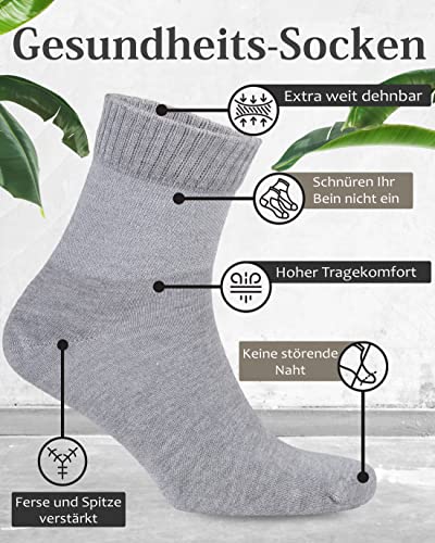 Image of Fiera Besa Diabetic Bamboo Socks with Lycra for Men - Ankle High - No Seam at Toe Nails - Business and Leisure - Suitable for Seniors - 4 Pairs