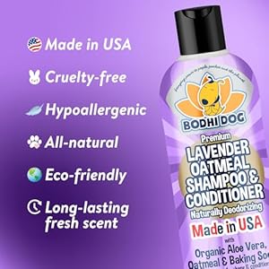 Bodhi Dog Organic Lavender Oatmeal Dog Shampoo and Conditioner | Hypoallergenic Conditioning Deodorizing Formula for Dogs Cats  Pets | Treatment Wash Soothes Dry Itchy Skin Allergy Relief 8 Fl Oz  Cucciolini Doodles Bodhi dog organic lavender oatmeal dog shampoo and conditioner | hypoallergenic conditioning deodorizing formula for dogs cats  pets | treatment wash soothes dry itchy skin allergy relief 8 fl oz   cucciolini doodles