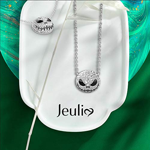 Jeulia skull Nightmare Necklace for Women 925 Sterling Silver Skull Pendant Necklace Halloween Jewelry Valentine Birthday Gifts for Women Bride2