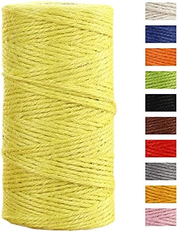 JeogYong Jute Twine String 2mm x 100m Natural Coloured Jute String 3-ply Garden Twine Kitchen Cord Thick Jute Rope for Decoration Floristry, DIY Arts & Crafts, Bundling, Wrapping Gifts (Dark purple)