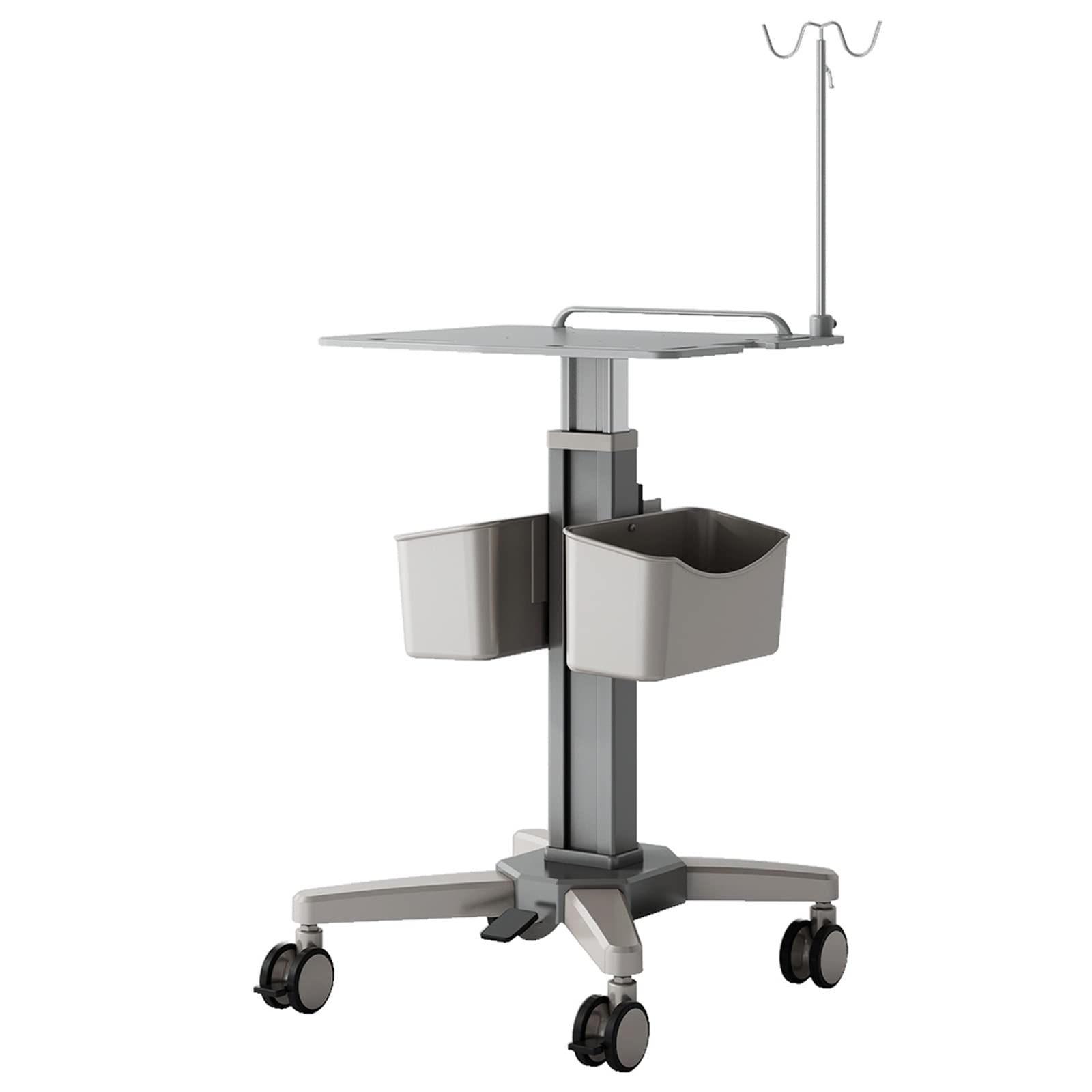 Carro médico con altura ajustable, carrito móvil para equipos y suministros en entornos sanitarios