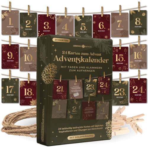 Lebenskompass Adventskalender Karten Set Jahresunabhängig – 24...