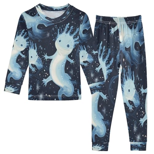 Pajama Sets Long Sleeve Axolotl in Space Soft Comfy Sleepwear 2 Piece PJS 3-8T
