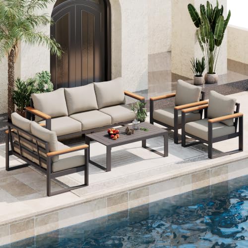 Image of Sundale Outdoor Aluminum Patio Furniture Set, 5 Piece Conversation Sets