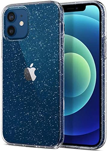ABenkle Compatible with iPhone 12 and 12 Pro Case, Slim Fit Hybrid Glitter Bling Sparkly Case for Women Shockproof Protective Flexible Bumper Cover for iPhone 12/12 Pro 6.1-Inch 2020, Clear Glitter