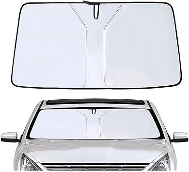 Foldable Windshield Sun Shade for Benz M-Class ML 350 W164 ML 420 W164 ML 550 ML 280, Uv Protection Heat Shield Custom Fit Front Window Visor Reflective Auto Interior Accessories