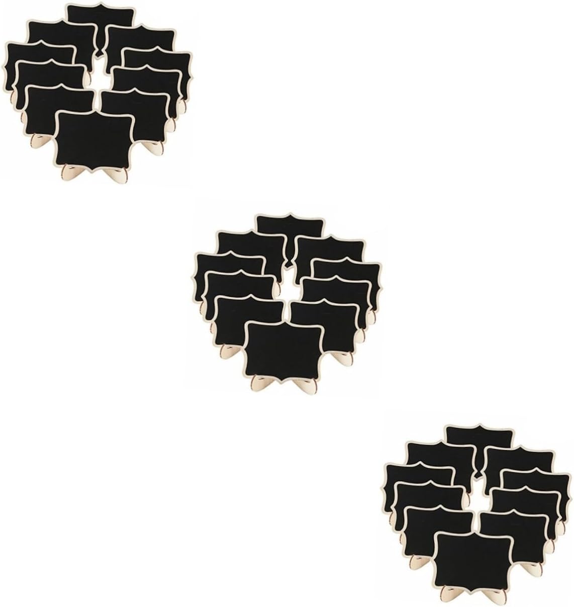 Amosfun 30pcs Pack Mini Chalkboards Trim Blackboard Signs for Living Room Decor Welcome Sign Party Decorations