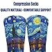 Meaudiwes Girl's Soft Socks, Cozy Causal Athletic Moisture Wicking Socks, Chicago City Skyline Night View Starry Sky Painting Dress Decor stockings