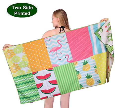 Travel Beach Towel Sand Free Blanket-Quick Fast Dry Super Absorbent Lightweight Thin Microfiber