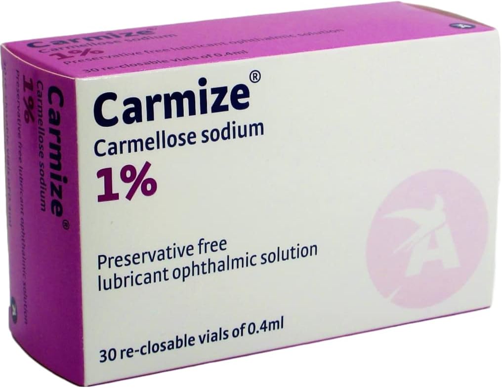 Carmellose Sodium Eye Drops 1% Lubricant, Re-Closable Vial's of 0.4ml (30 Vials)