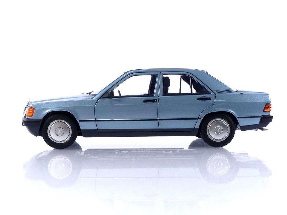 Norev - Mercedes-Benz 190 E 1984 Light Blue Metallic 1:18 Miniature, 183828, Blau, 1/18