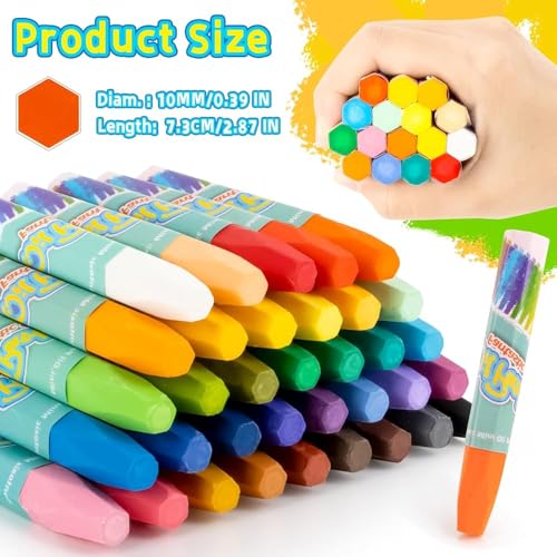 Image of Amitasha 24 Oil Pastels Color Set, Soft Oil Pastels Crayons for Art Painting, Drawing, Blending, Art Supplies for Artists, Beginners, Students