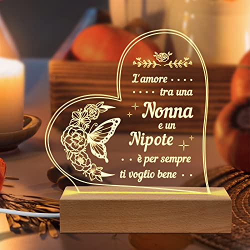 Niyewsor Regalo Nonna Natale, Regali per Nonna Luce Notturna, Regalo...