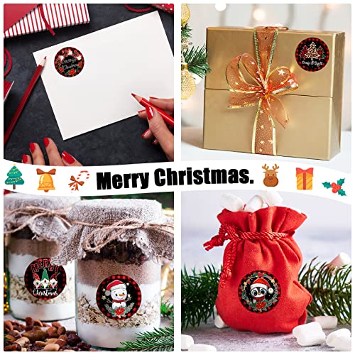 1000 Pieces Christmas Stickers For Envelopes Merry Christmas Label Stickers Christmas Envelope Seal Self Adhesive Round Holiday Stickers For Cards Gift Party Favor (Vivid) #TOP6
