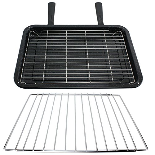 Poêle grill spares2go M, rack amovible et double poignées avec tablette réglable pour Four de dietrich Feux