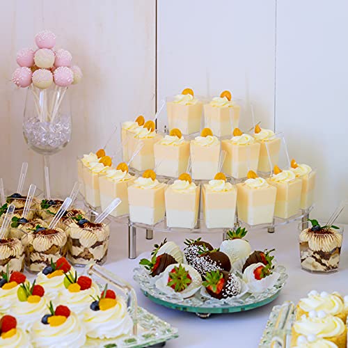 Colovis Dessert Cups, 60 Count 5Oz Clear Plastic Parfait Appetizer Cups With Spoons Square Dessert Serving Cups For Parties, Events, Catering (60) #TOP5