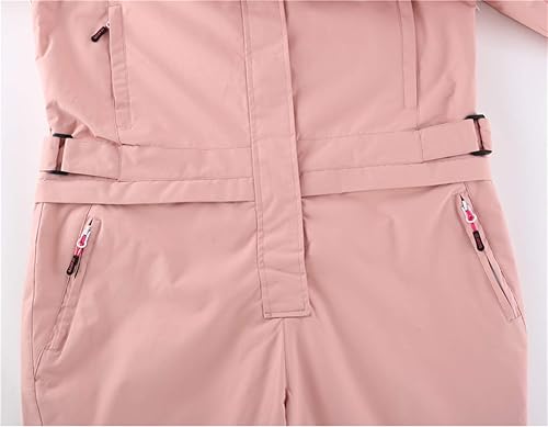 Miniatura 4 de YEEFINE Traje de esquí de una pieza para mujer, monos de nieve impermeables para invierno