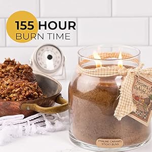 Acheerfulgiverpralinecaramelstickybuns34ozpapascentedcandlejarkeepersofthelight155hoursofburntimecandlesgiftsforwomen Urban Country Home Decor A cheerful giver praline caramel sticky buns 34oz papa scented candle jar keepers of the light 155 hours of burn time candles gifts for women urban country home decor
