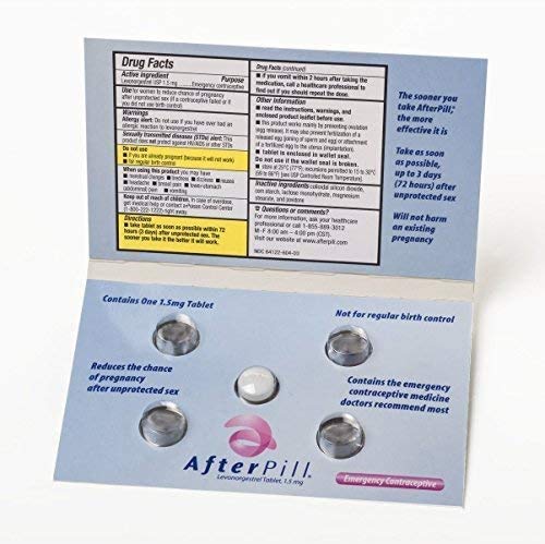Afterpill Emergency Contraception, 3 Tablets, One Step Morning After Emergency Contraceptive Pill, 3 Tablets, 1.5Mg Levonorgestrel #TOP2