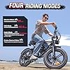 Windone K2 Electric Bike for Adult,Ebike for Adults with 750W Power Motor,48V13Ah UL Certified Battery,All Terrain 20" Fat Tire Electric Bike Up to 28MPH&46.6Miles Range with Double Seat,Urban E-Bike #3