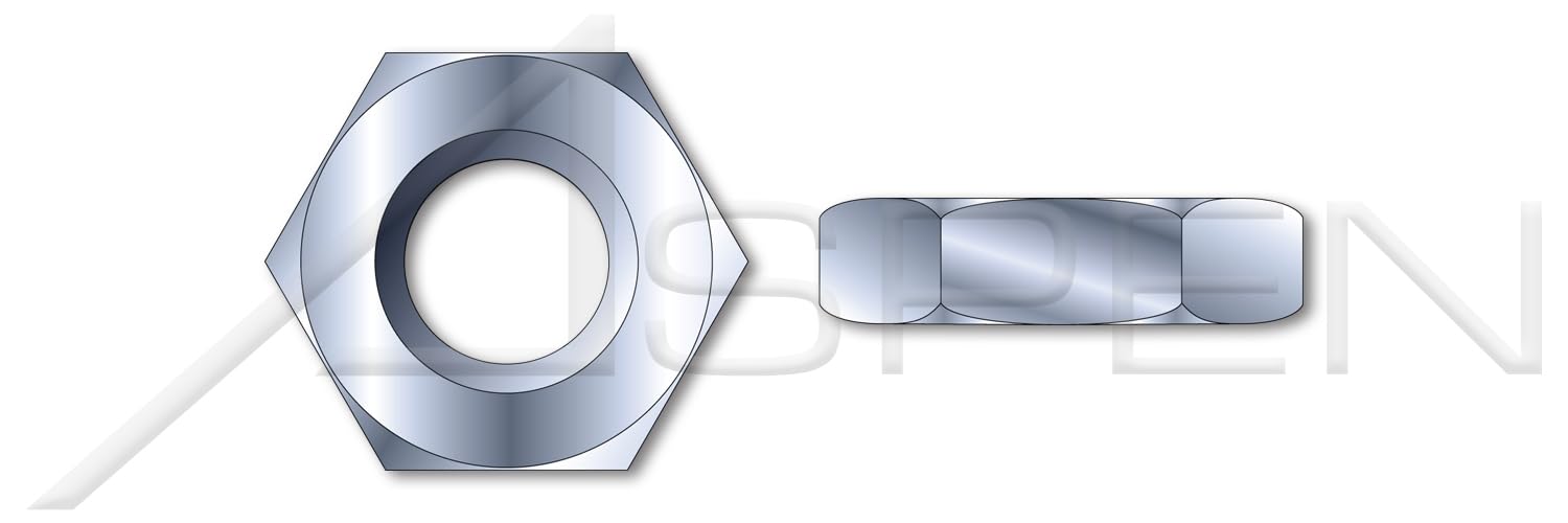 (75 pcs) M18-1.5, DIN 439B, Metric, Hex Jam Thin Nuts, Class 4 Steel, Zinc Plated