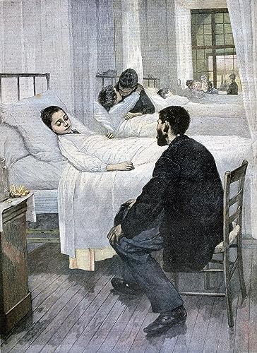Tableau Journée de visite à l'hôpital Geoffroy habillage mur vide 60x90