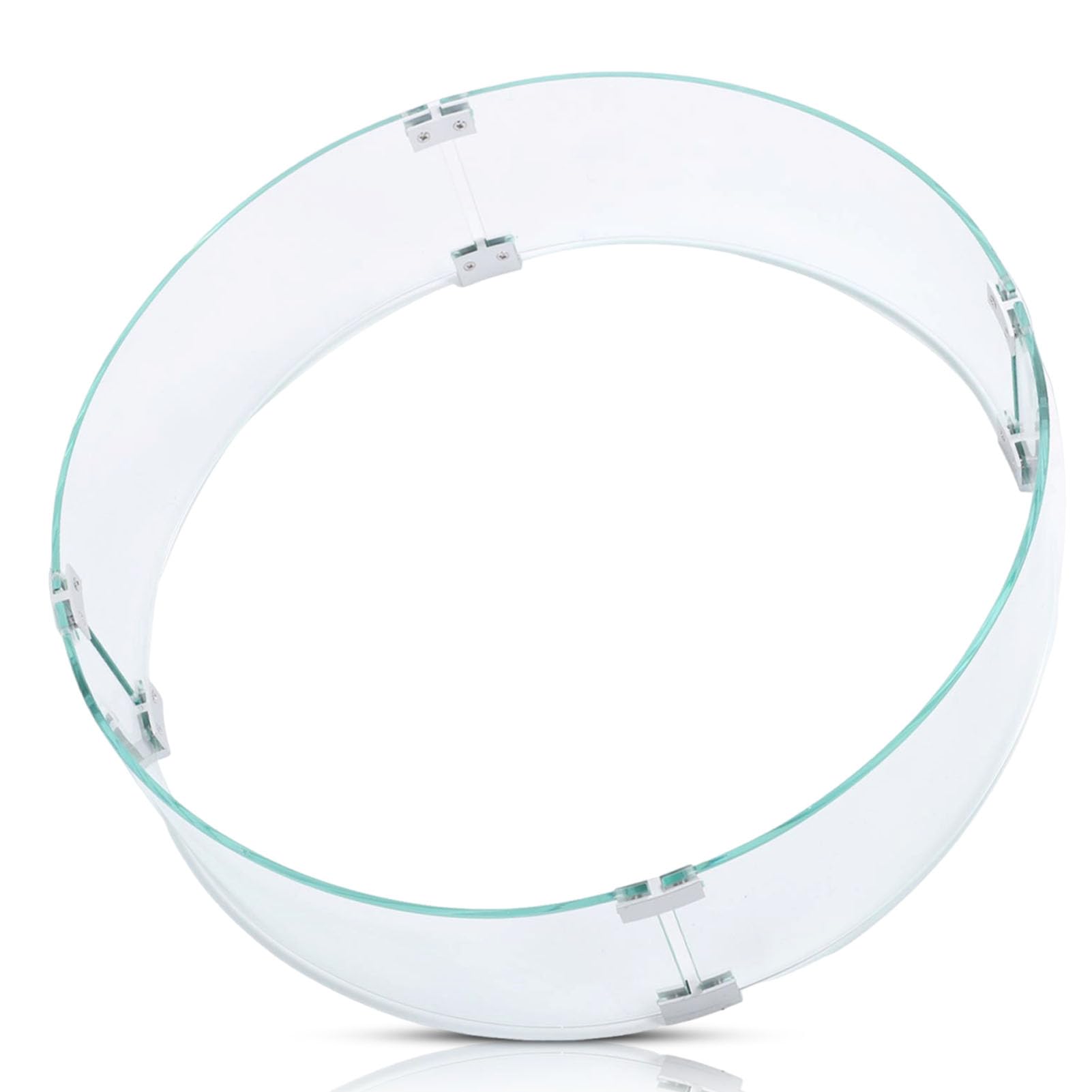 Runder Feuerstellen-Windschutz aus Glas, Runder Schild, Windschutzscheibe aus Gehärtetem Glas, Klarer Flammenschutz, 650 Mm Durchmesser, 6 Mm Dicke, Klare Flamme aus Gehärtetem