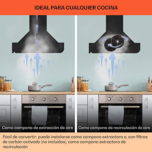 Klarstein-Campana-Extractora-Extractor-Cocina-para-Pared-con-Filtro-Aluminio-Antigrasa-para-Lavavajillas-Flujo-Aire-595mh-LEDs-Controles-Tactil-Campanas-de-Cocina-Extractores-Montaje-Pared