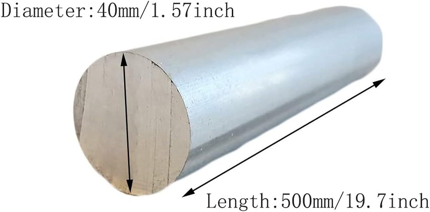 Aluminium Rundstab 6061 Stange gerade Drehbankmodellbau 500mm, 40mm, 40mm