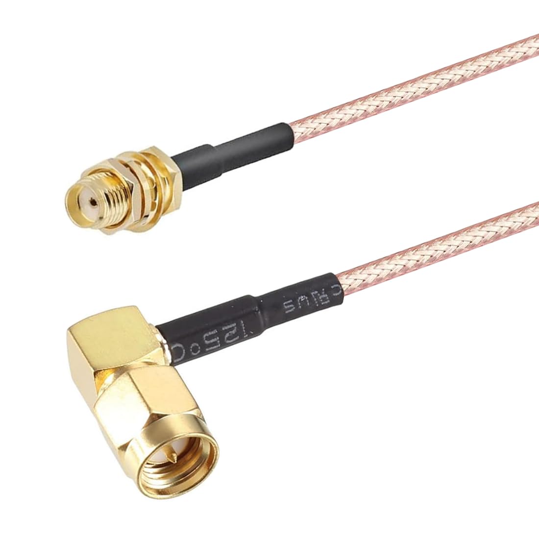 2Pcs 15cm SMA Male to SMA Female Right Angle RG316 Coaxial Extension Cable Jumper for Signal Transmission