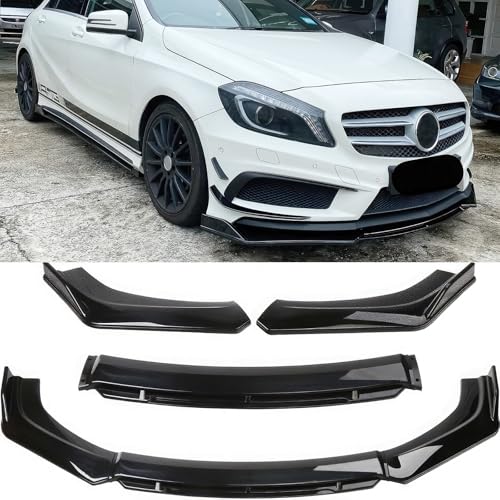 DREAMOTOR Front Bumper Lip Splitter, Car Universal Adjustable Spoiler Car Lip Body Kit, Compatible with Audi Nissan Mazda Honda Accord Civic Chevrolet Dodge Chevy Camaro Toyota Camry VW Jetta MK5