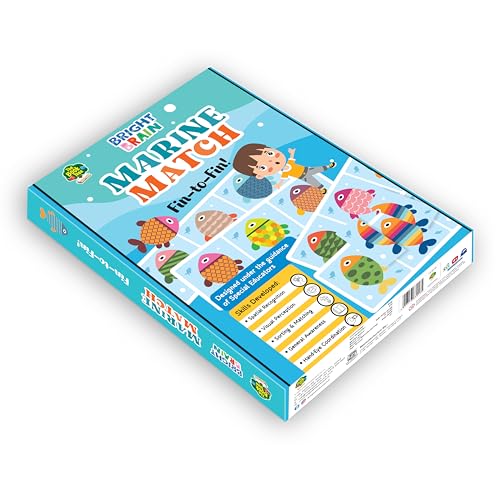 Image of Bright Brain Marine Match Fish Puzzle Game | Fish Matching Sorting Toy for Kids Ages 3+ | Educational Gift for Boys & Girls | Special Educator Designed Learning Activity