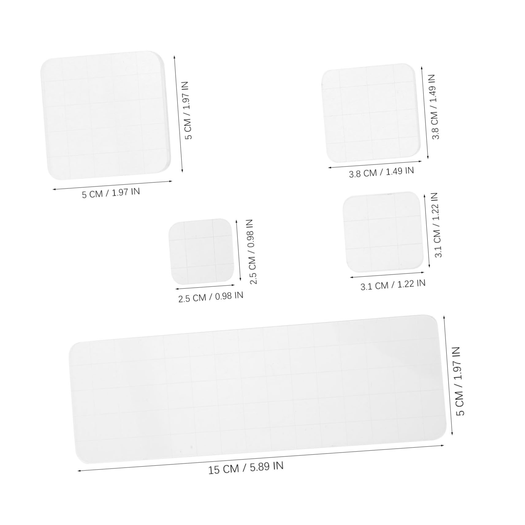 HAPINARY Acrylic Stamp Accessories Set 5pcs Stamp Blocks DIY Stamping Supplies for Cardmaking