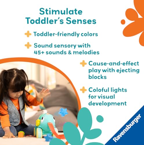 Ravensburger Play+ Colour & Shape Sorter – Chameleon | 3-in-1 Shape Sorting & Pull-Along Toy | Encourages Early Learning & First Steps | 6 Months and Up - Image 5