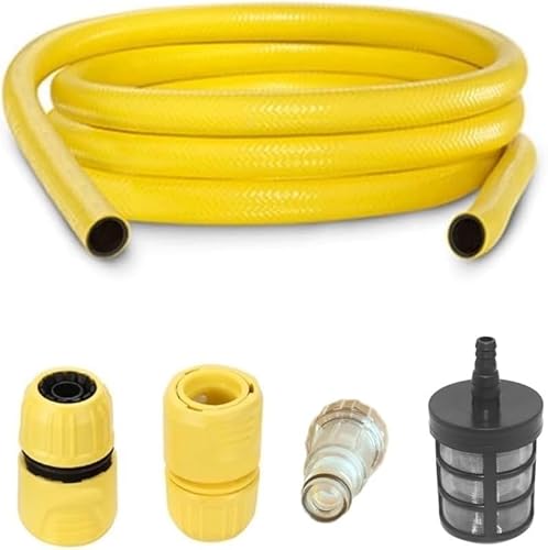 YUET 3M Suction Hose Pine with Quick Coupling & Filter for Pressure Washer Karcher K2 K3 K4 K5 K6 K7 Kärcher Series & Bosch AQT Series High Pressure Car Washing