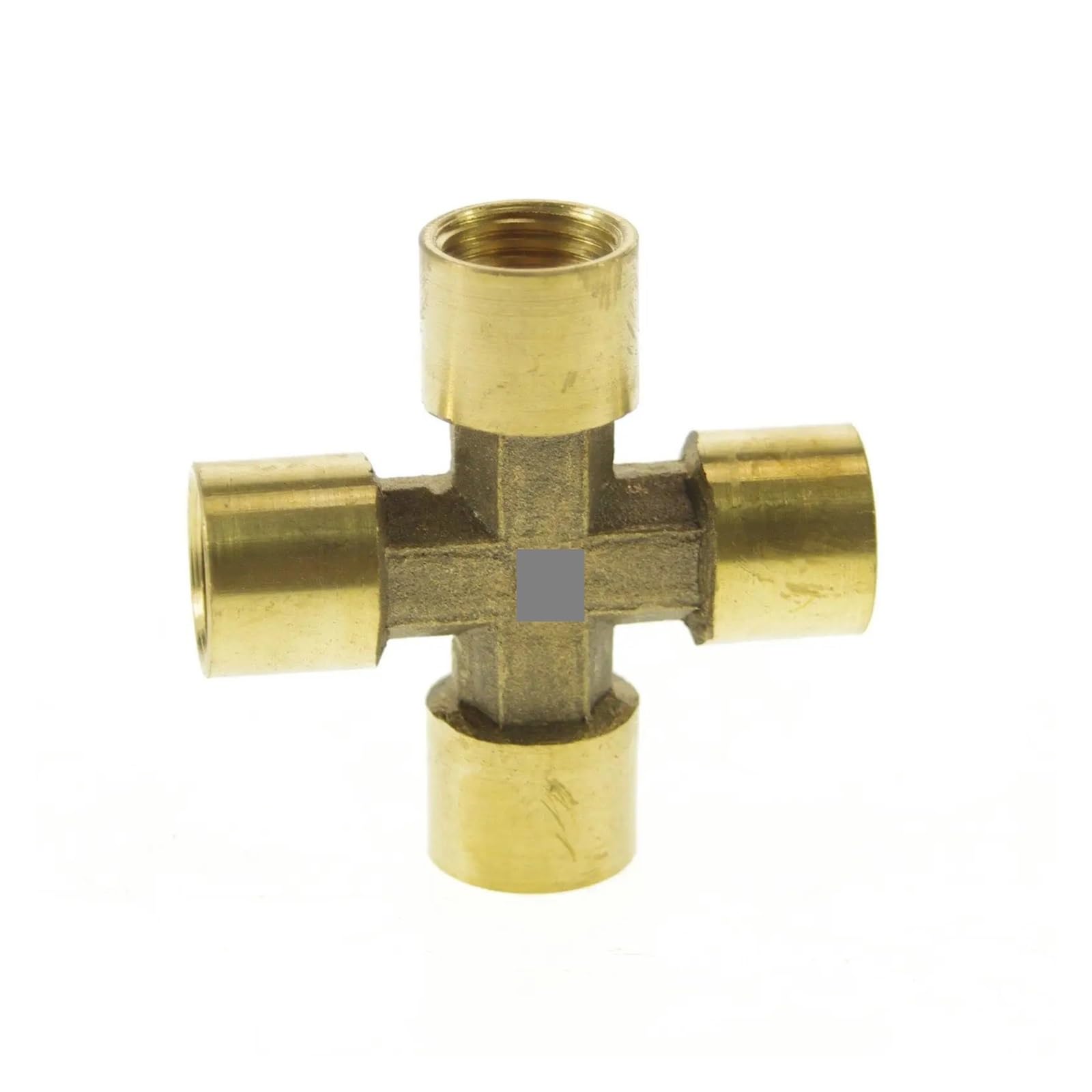 Rvblrdse Women's One Color 1/4" Bsp 4 Way Cross Pipe Brass Fitting Connectors Pipe Coupler