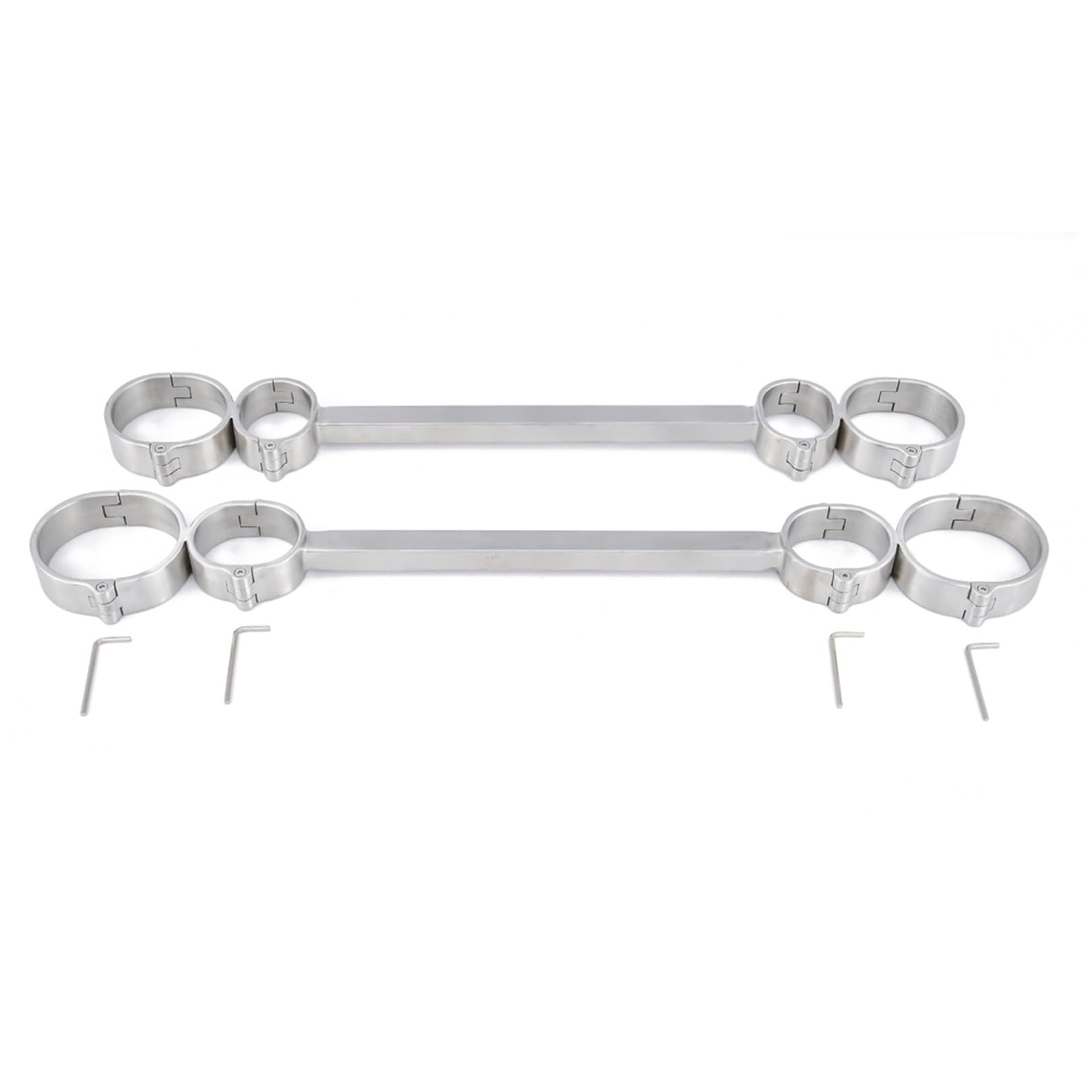 Metall Spreizstange Abschließbar Handschellen Fuß Fesseln Bondageset Extrem Sklave Ankle Cuffs Öffnen Bein Geräte Sex Werkzeuge für Paare BDSM Sklave Fetisch Sexspielzeug,Silber,Männer