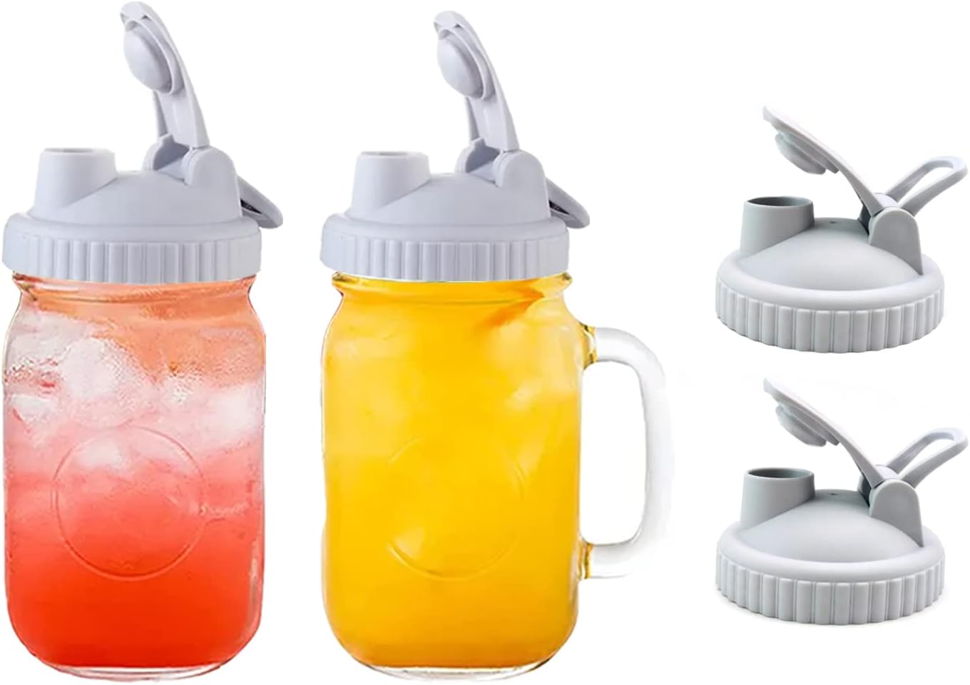 2 Pack Wide Mouth Canning Lids with FlipTop Seals for
