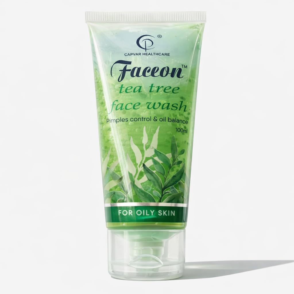 Capvar Healthcare Tea Tree Facewash | Controls Acne & Pimples | Removes Excess Oil | For Oily and Sensitive Skin | For Men & Women | 100ml-image-6