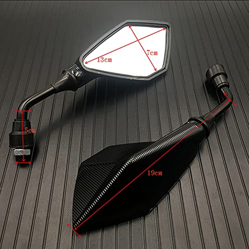 Universal Motorcycle Rear View Mirrors,Morechioce 10Mm Motorcycle Mirrors 7/8" 22Mm Handlebar End Mirrors Adjustment Side Mirrors For Atv Dirt Bike Cruiser,Orange #TOP4