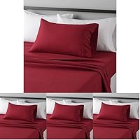 Vista 35 de Yaxa Basics - Juego de sábanas de microfibra ligeras súper suaves y libres de arrugas y transpirables de 3 piezas con bolsillos de 14 pulgadas