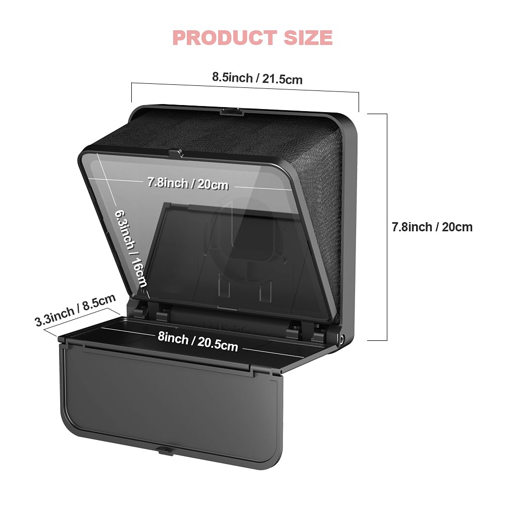 LENSGO TC7S Teleprompter portatile per telefono, mini teleprompter pieghevole in un secondo con telecomando, app compatibile con iPhone e Android, per insegnamento online, vlog, live streaming