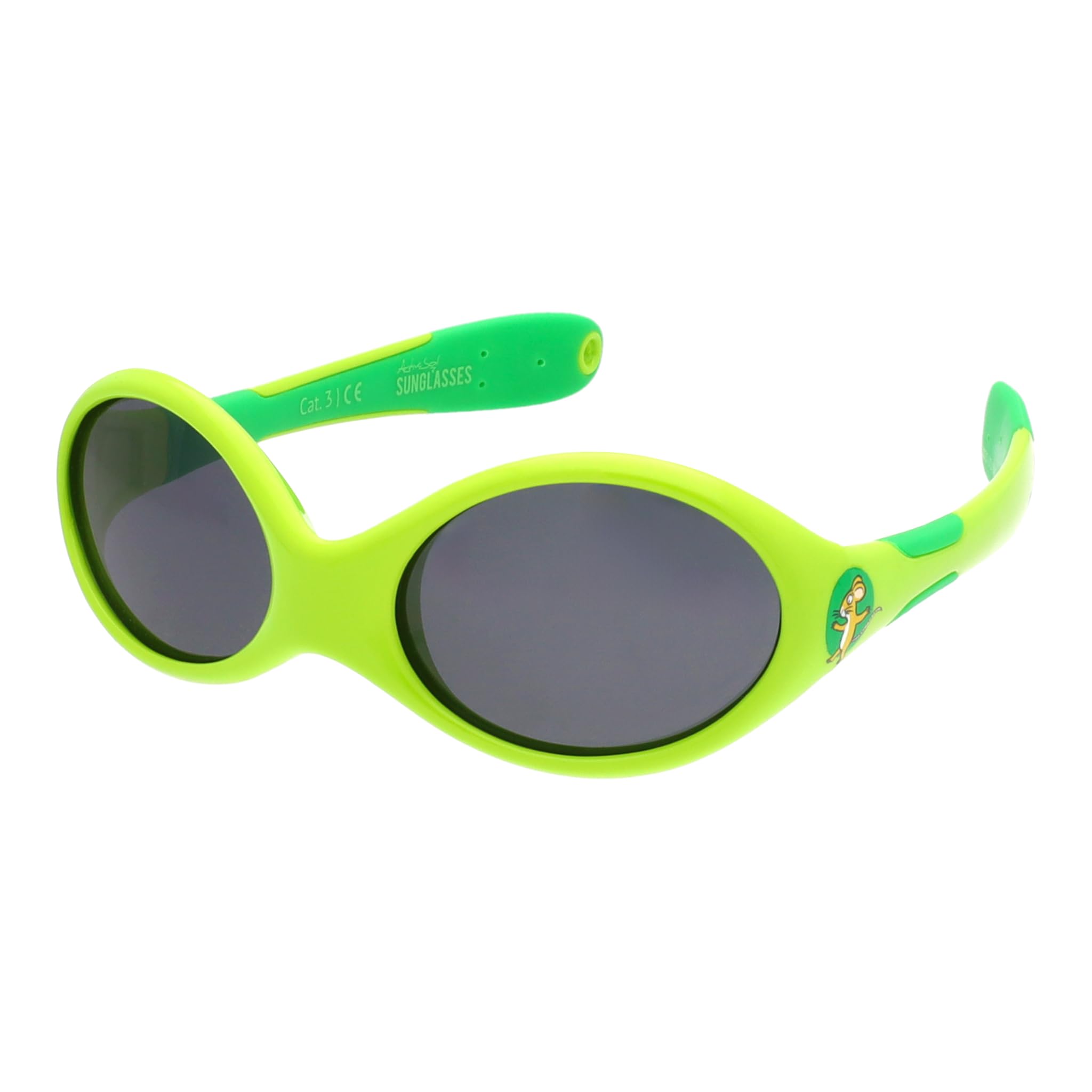ActiveSol Grüffelo Premium okulary przeciwsłoneczne dla niemowląt | Szkła High-Tech: 100% ochrona przed promieniowaniem UV, polaryzowane, efekt lotosu | Niezniszczalne okulary ze specjalnej gumy | 22 g | Chłopcy i dziewczynki w wieku 0-2 lat