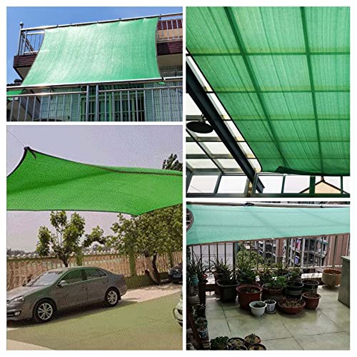 Voile d'ombrage verte personnalisable 2 x 6 m avec œillets solides - 7