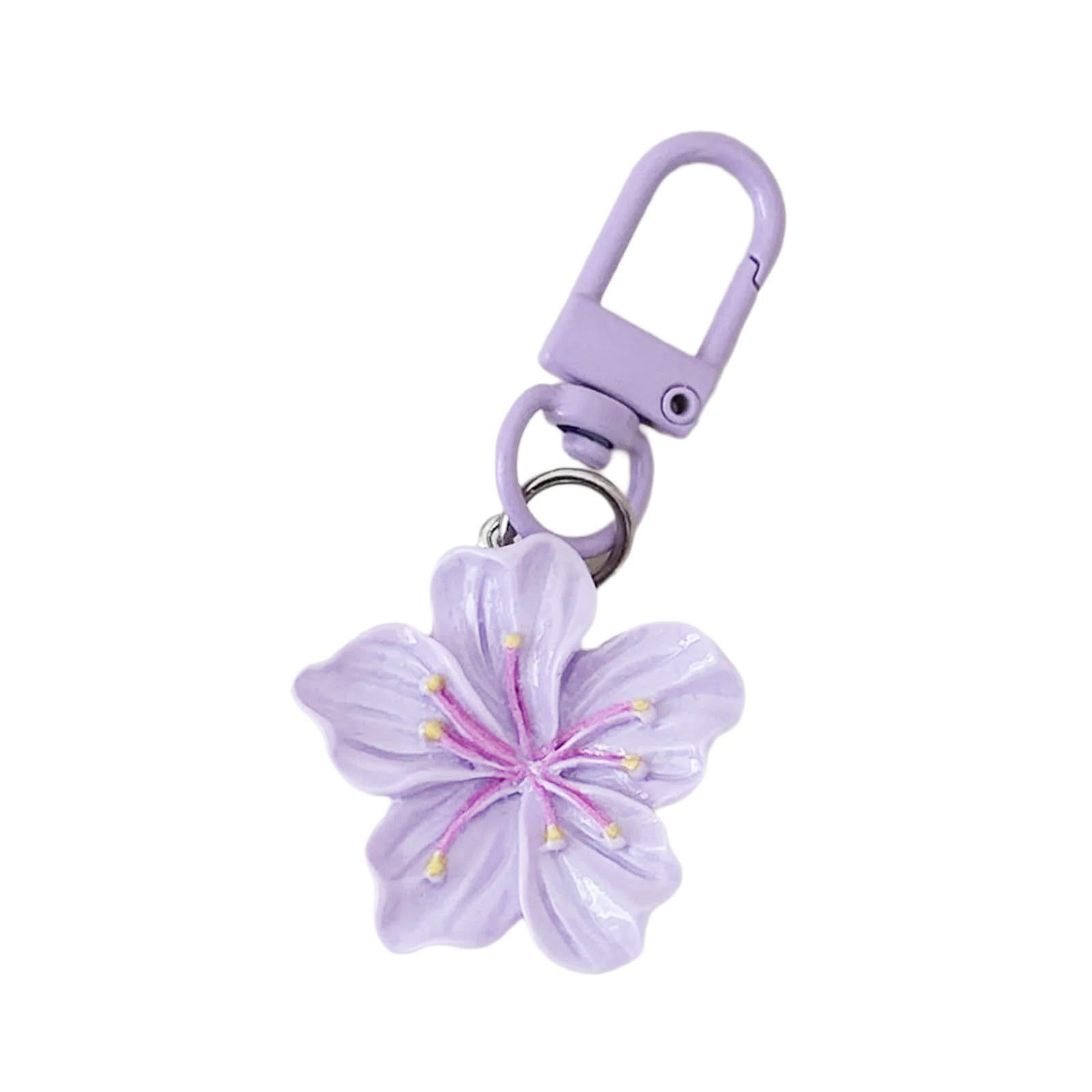 APGLSXY Keyring Portable Flower Bag Pendant Fashion Accessory Unique Bag Charm Acrylic Texture for Everyday Commuting Fashionable Chains