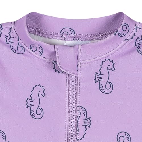 Image of Gerber Baby Girls' Toddler Long Sleeve One Piece Rashguard Swimsuit