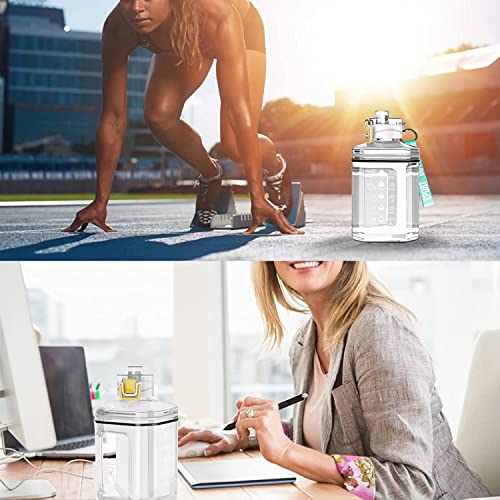 Image of Scizor Sports Water Bottle - 2.2 L Water Bottle I Large Sports Bottle I BPA Free I Water Jug I 2.2 litres I Leak-Proof I Gallon for Fitness I Sports I Gym (White)