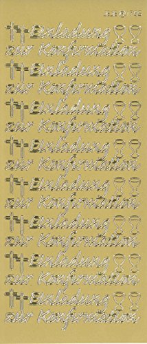 STicker "Einladung zur Konfirmation" (gold) Cover