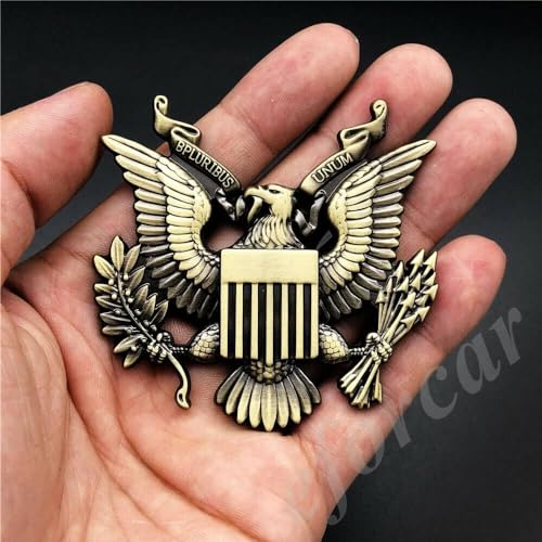 Image of 1x US Army Emblem US Military Army Badge US Army Decal Military Army Sticker for Universal Pickup and Car Metal (Guncolor)
